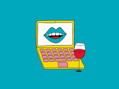 Workplaces animation characters colorful freelance gif illustration laptop motion office plant wine workplaces