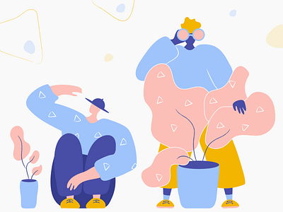 Can't find the page blue character flat illustration office pink ui web illustration yellow
