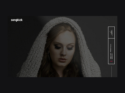Songkick Profiles | Adele adele brand concert dark entertainment flat interactive music songkick ticketmaster ui web design website