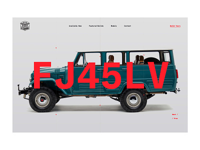 FJ Company automotive brand branding car interactive tech toyota type typography website website design