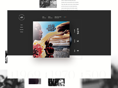 Vinyl Preserve album artist audio clean dark entertainment flat interactive music record record label type typography web design website