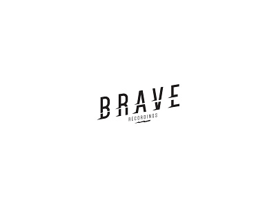 Brave Recordings Logo artist band brand branding clean design entertainment flat graphic design icon illustration illustrator lettering logo minimal music record lable type typography vector