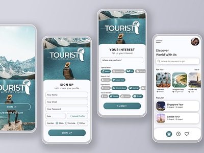 TouristI Mobile UI Design mobile ui design ui ui design