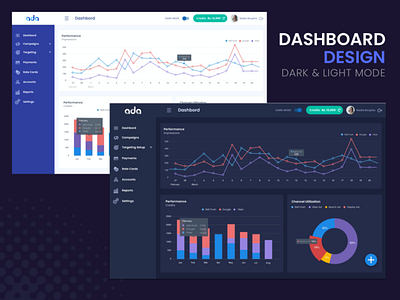 Dashboard Design dark mode dashboard dashboard design drak ui
