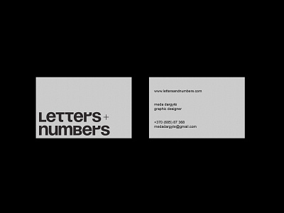 letters + numbers