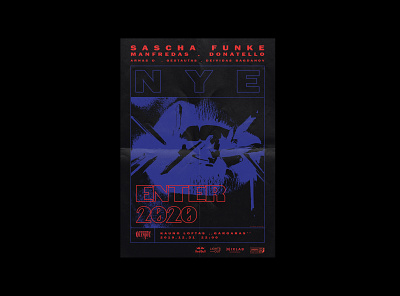 Enter NY2020 acid graphics conceptual conceptual design event event poster grahics graphic design party poster poster art poster design poster designer posters rave type typo typography