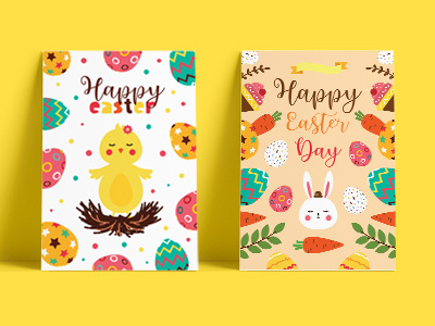 Easter cards chicken children easter egg happy easter holidays kid rabbit scandinavian