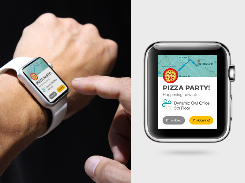 Pizza Party Notification food alert notification party sharepoint bonzai intranet maps