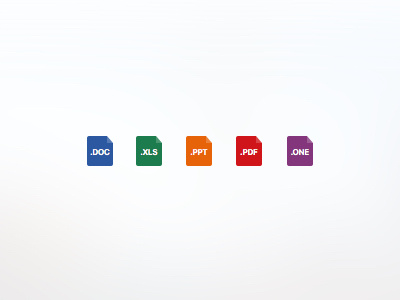 Document Icons docs documents excel flat icon office onenote pdf powerpoint set word
