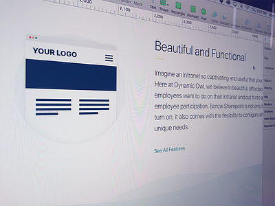 Benefits Page beautiful bonzai design features icon intranet sketch teal ui website wip