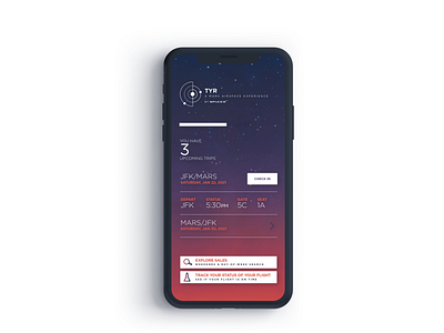 Mobile App for Space trips