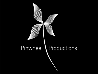 Pinwheel Productions adobe illustrator black logo pinwheel production white