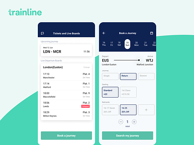 Trainline - Reimagined app app design design minimal ui ui ux ui ux design ui design ux ux design