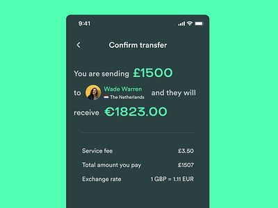 Transfer money abroad app app design design ui ui ux design ui design ux