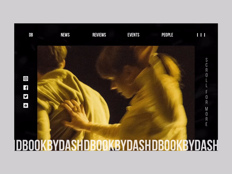 DBOOKDYDASH site ae aftereffects anim animation concept dance design grid inspiration site ui
