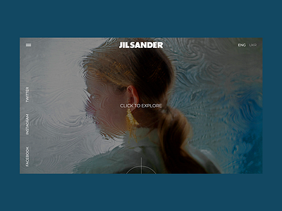 Jil Sander site concept. Main page