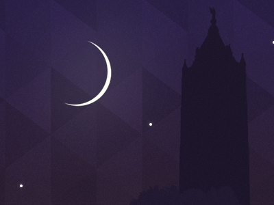 Bristol by night bristol geometric moon purple
