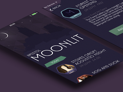 Moonlit iPhone Design app iphone moon purple