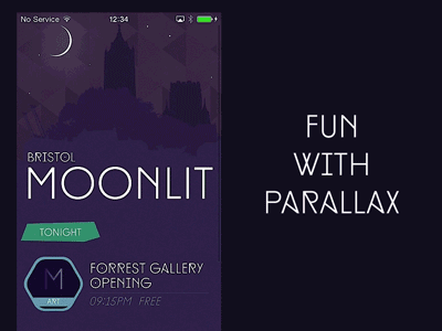 Parallax iPhone App Background app ios iphone parallax purple