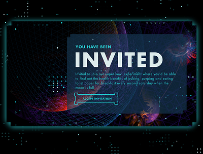 DailyUI Challenge 078/100 - Pending Invitation appdesign dailyui dailyui078 dark ui dribbble fui graphicdesign interface scifi uiux userexperience userinterface uxdesigner webdesigner