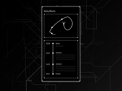 DailyUI 79/100 - Itinerary dailyui dailyui079 dark designer fui fuidesign scifi uidesign uiux