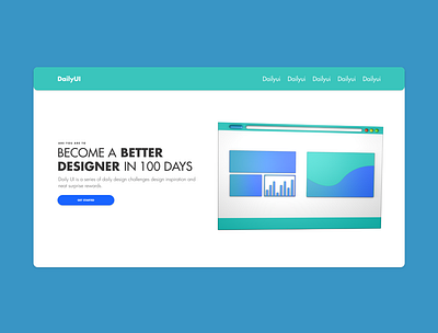 Daily UI Challenge 100/100 - Landing Page 3d 3d web design dailyui dailyui100 graphic design ui uiux web design