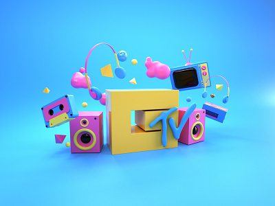 MTV 3d 3d art 3d artist 3d illustration 3d modeling design designer graphic design graphic designer graphicdesign illustration modeling