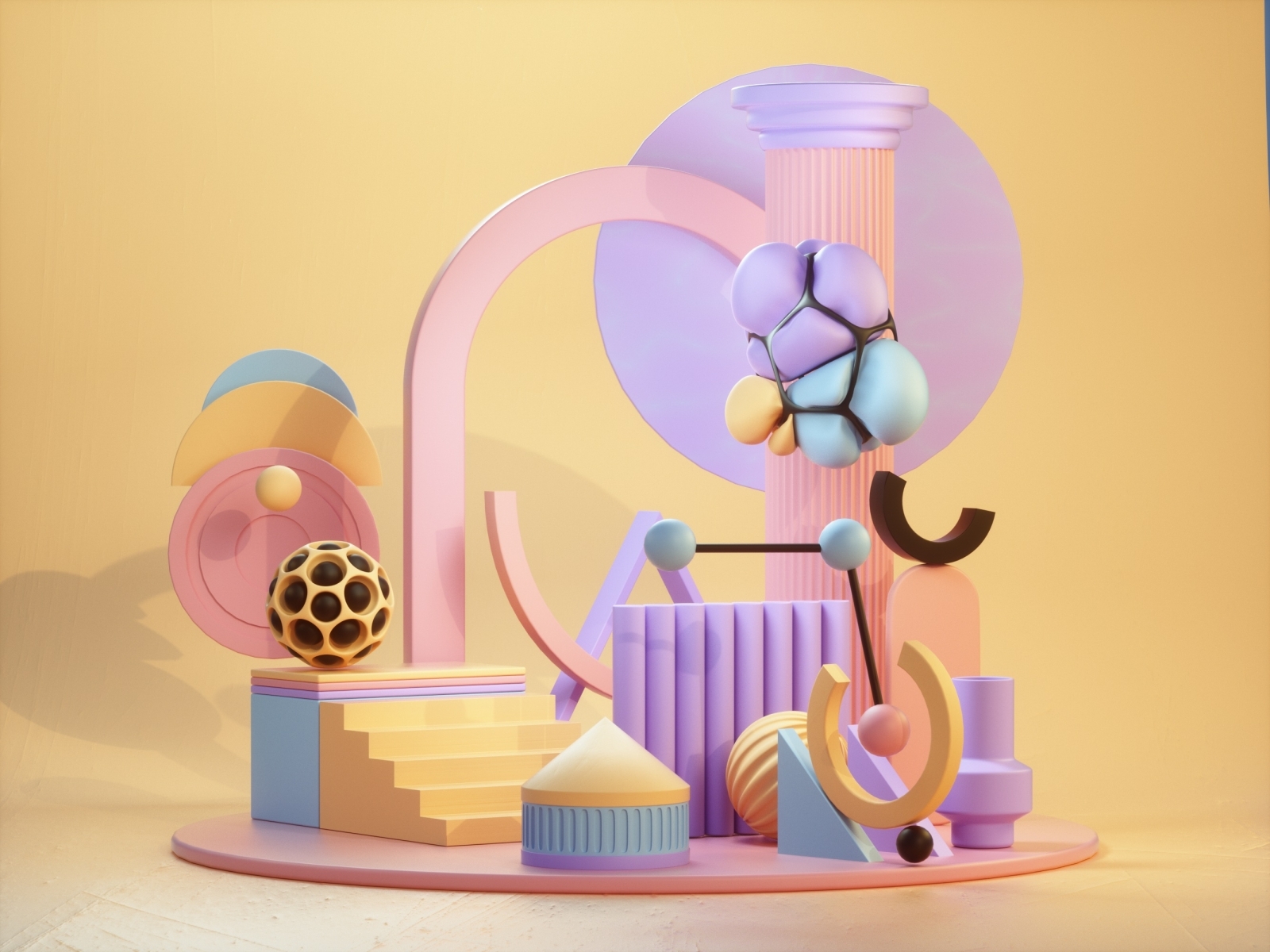 3D Abstract Composition - shhhht by rastovicfilip on Dribbble