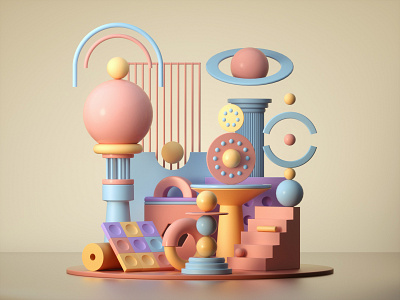 3D Abstract Composition - Stir it up