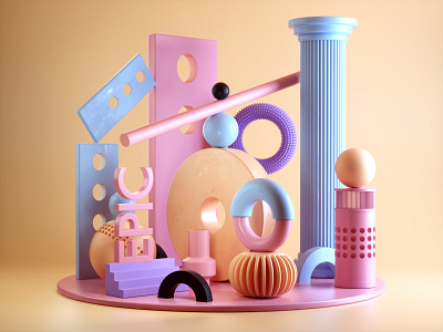 3D Abstract Composition - HYPE
