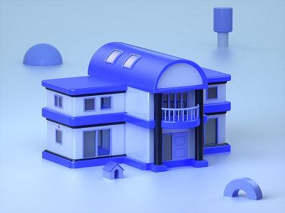Isometric House - Megaman 3d 3d art 3d artist 3d illustration 3d modeling design designer graphic design graphic designer graphicdesign illustration isometric house
