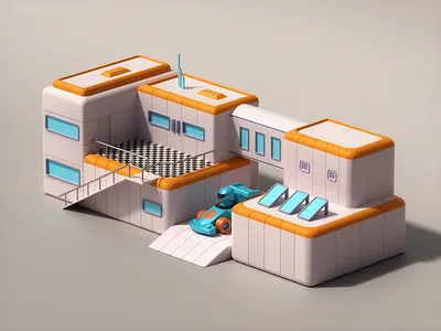 Isometric Houses 3D - Sci Fi, Fantasy, Modern 3d 3d art 3d artist 3d illustration 3d modeling 3dmodeling 3dui cinema4d illustration isometric isometric house lowpoly lowpolyart motion design motion graphics stylized ui uiux web web illustration