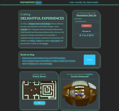 filiprastovic.com blog redesign css scifi ui userinterfacedesign ux ui webdesign webdesigner