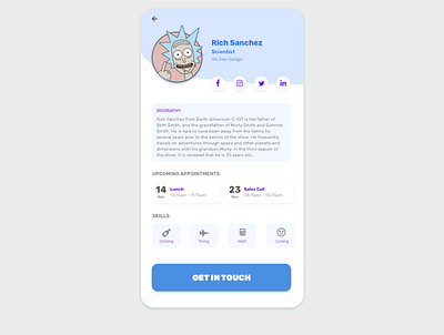 Daily UI 6/100 - User Profile cro dailyui dailyui006 uidesign webdesign