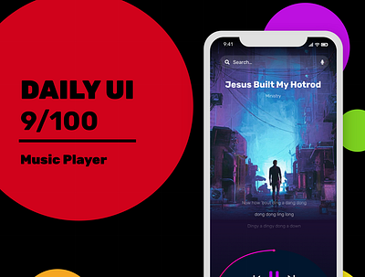 DailyUI 9/100 - Music Player dailyui design freelancedeveloper frontenddeveloper html ui uiux userinterfacedesign ux webdesign