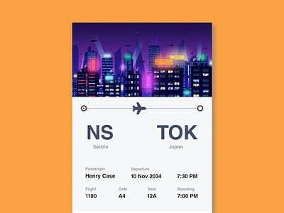 24/100 boardingpass dailyui dailyui024 uidesign webdesign