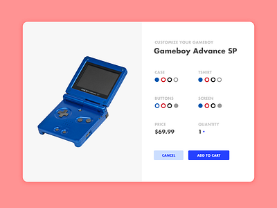 Daily UI Challenge 33/100 - Product Customizer