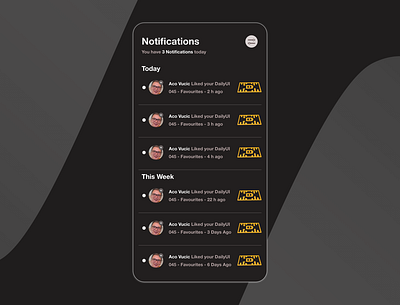 Daily UI 47/100 - Activity Log dailyui dailyui047 dailyuichallenge dar dark dark app dark mode dark theme mobile serbia ui uiux ux