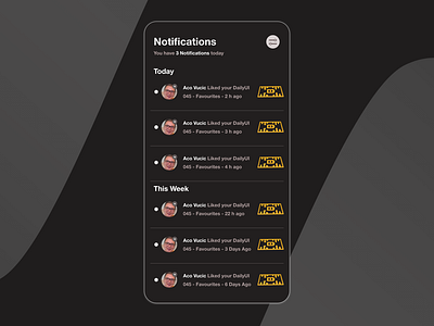 Daily UI 47/100 - Activity Log dailyui dailyui047 dailyuichallenge dar dark dark app dark mode dark theme mobile serbia ui uiux ux