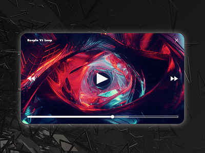 Daily ui 57/100 - Video Player abstract dailyui dailyui057 dark glitch graphic design media player ui uiux ux video video player