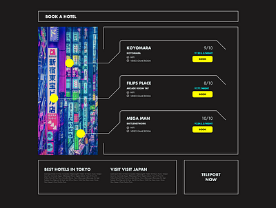 Book a hotel dailyui dailyui067 dark dark theme graphic design sci fi scifi ui ui design ux web design