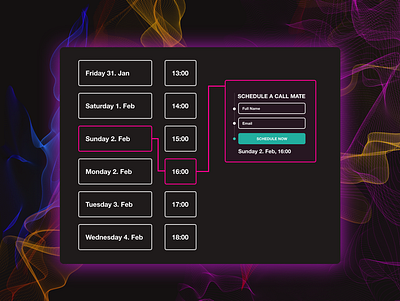 Schedule abstract c4d concept dailyui dailyui071 dark dark mode ui uiux