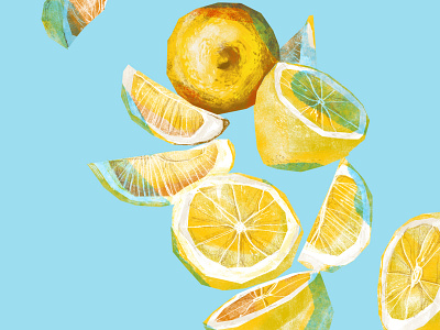 ++ design funny illustration lemon summer web yellow