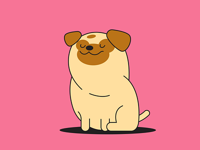 ++ design dog flat illustration vector web