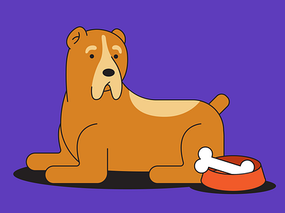 ++ design dog flat illustration vector web