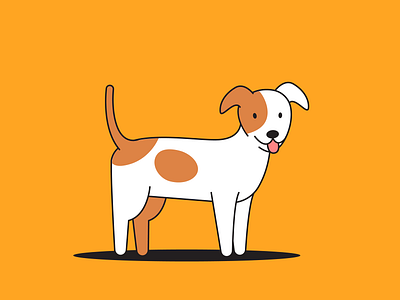 ++ design dog flat icon illustration vector web