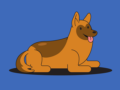 ++ design dog flat icon illustration vector web