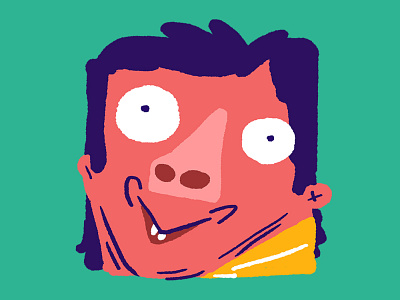 ++ design face flat funny illustration man web