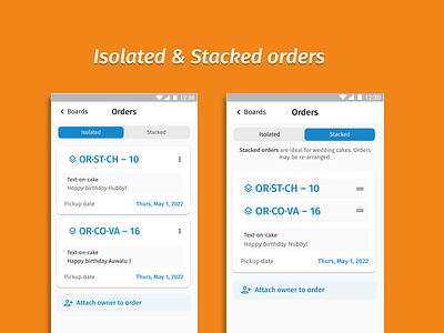 Bakeermate - Orders screen (isolated & stacked) bakery clean design ios design minimalistic mobile mobile app nigeria