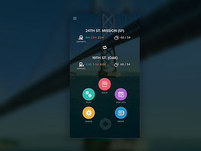BLINQ iOS Home Screen apple bart flat ios iphone menu muni sf transit